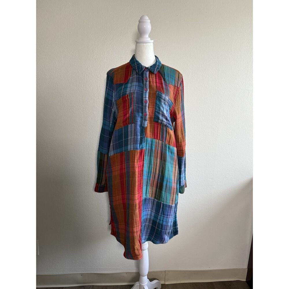 Sundance Multi-Colored Patchwork Boho Tunic Long … - image 1